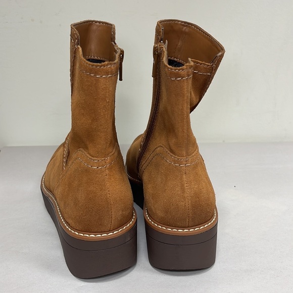 Naturalizer Wylie Suede Wedge Zip Up Flat Platform Boots Size 6M - Picture 2 of 11
